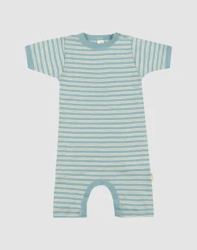 Barboteuse en laine mérinos et soie pour bébé