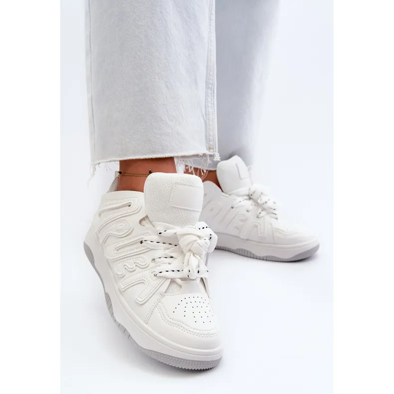Baskets En Cuir Écologique Pour Femme Blanc Berilla blanche