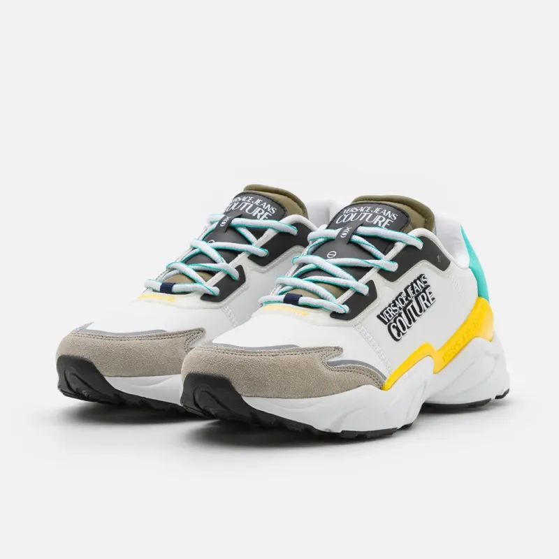 BASKETS VERSACE JEANS COUTURE FONDO WAVE DIS. 28 BLANCHES