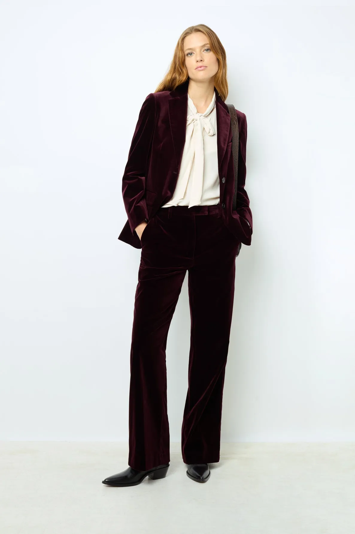Blazer droit en velours - MAEVA