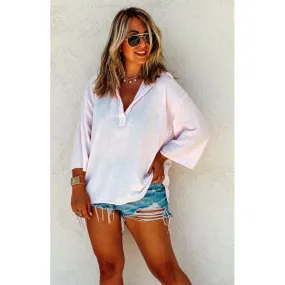 Blouse BETHANIE rose poudré Banditas Blouses Bohèmes 