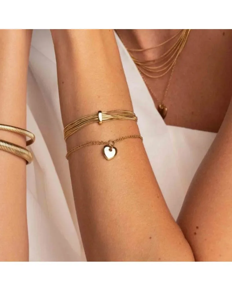 Bracelet chaine charm cœur | Bohm Paris | Zosha Collection