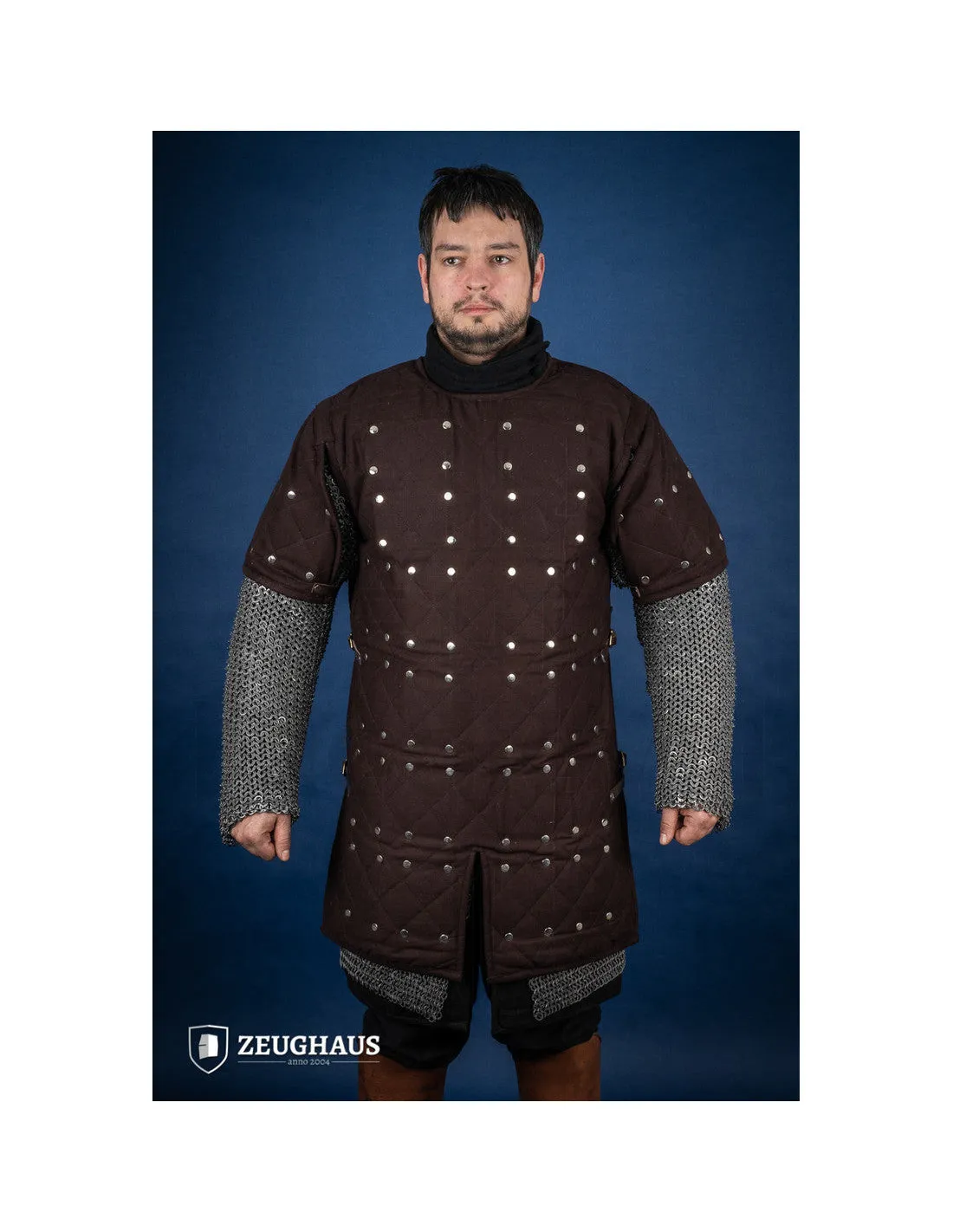 Brigantin médiéval en acier doux, couleur marron ⚔️ Boutique Épées