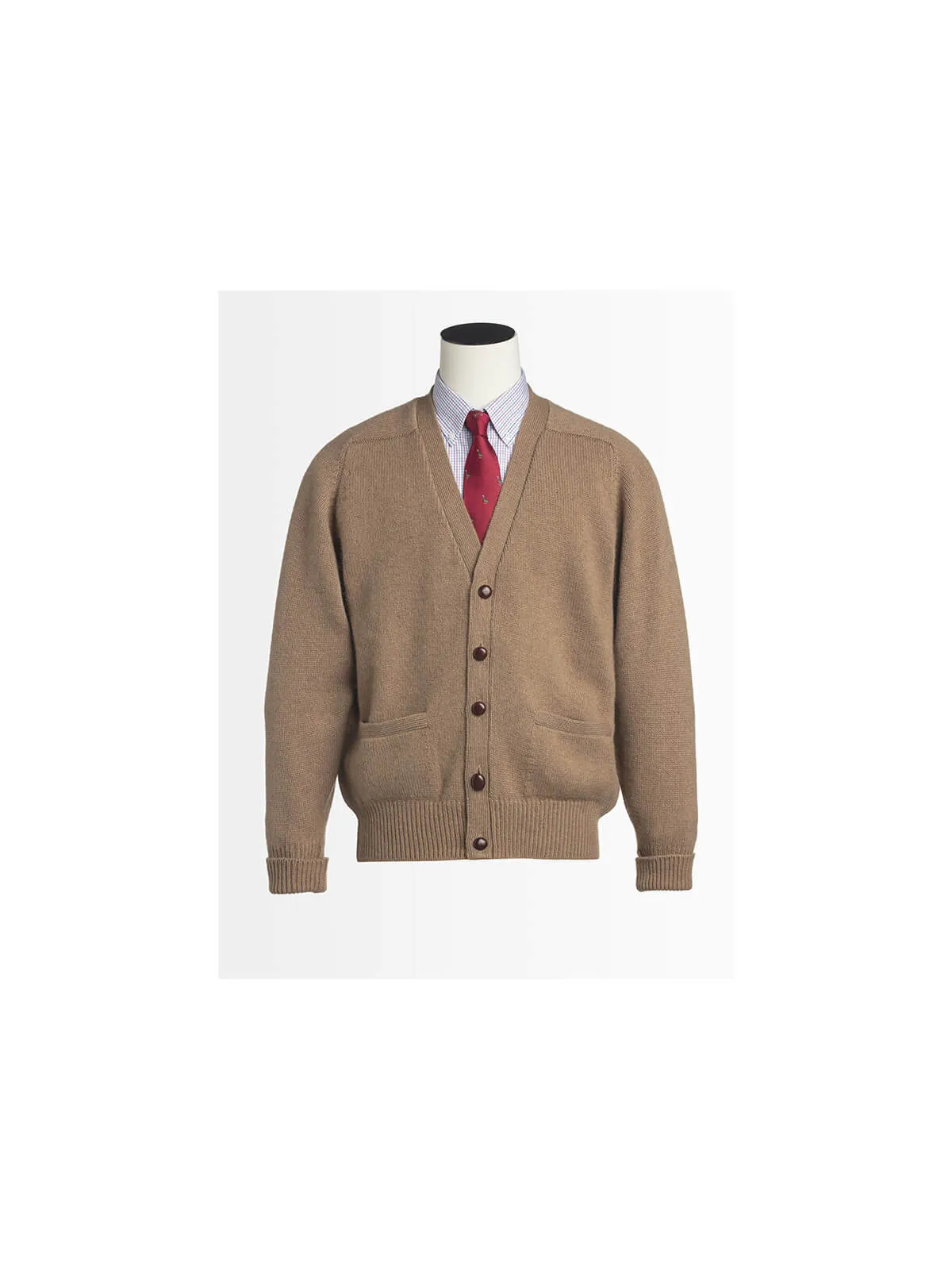 Cardigan 4 fils en poil de chameau
