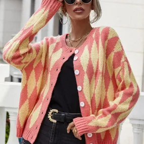 Cardigan a carreaux