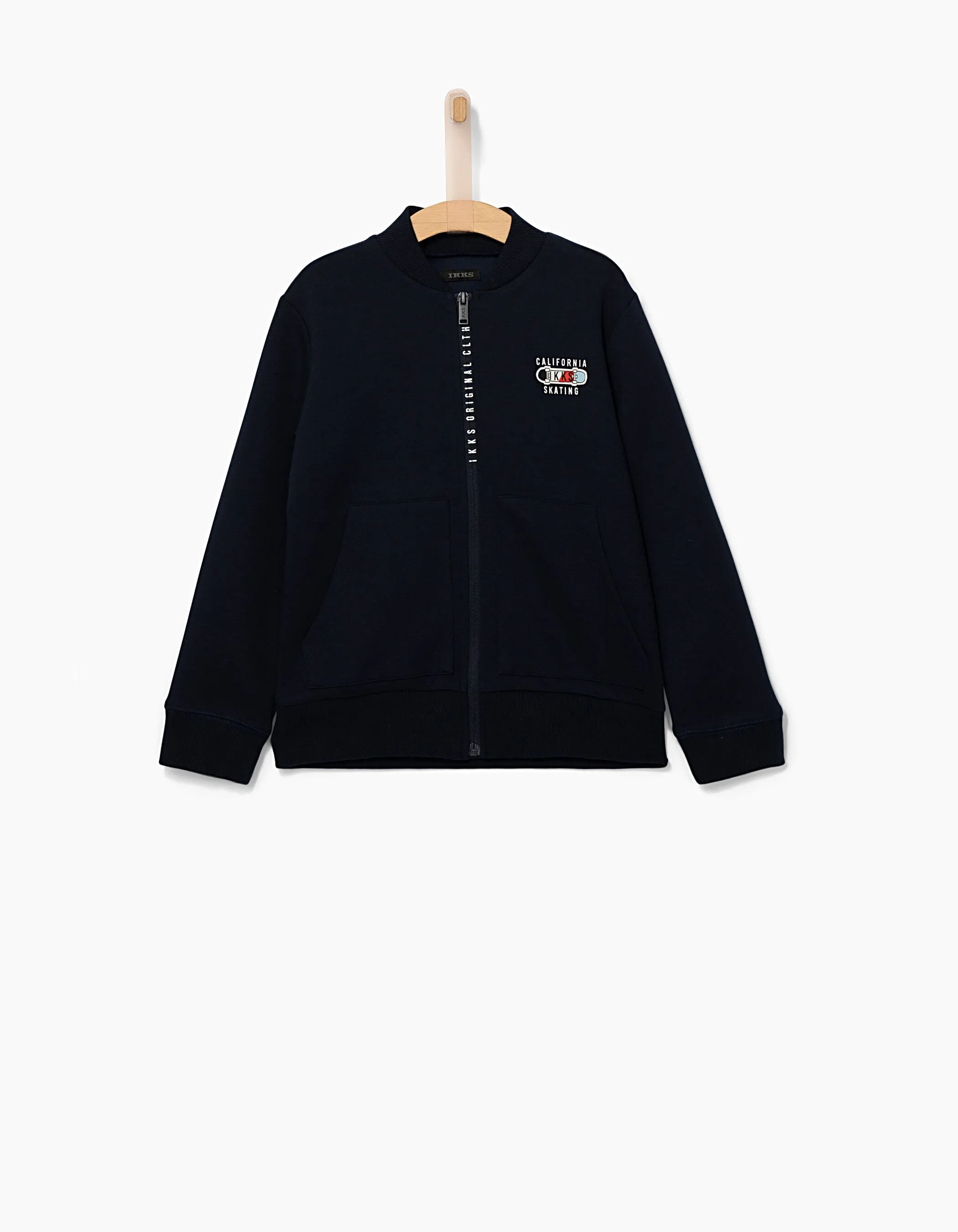 Cardigan-bomber navy IKKS Fun au dos garçon 