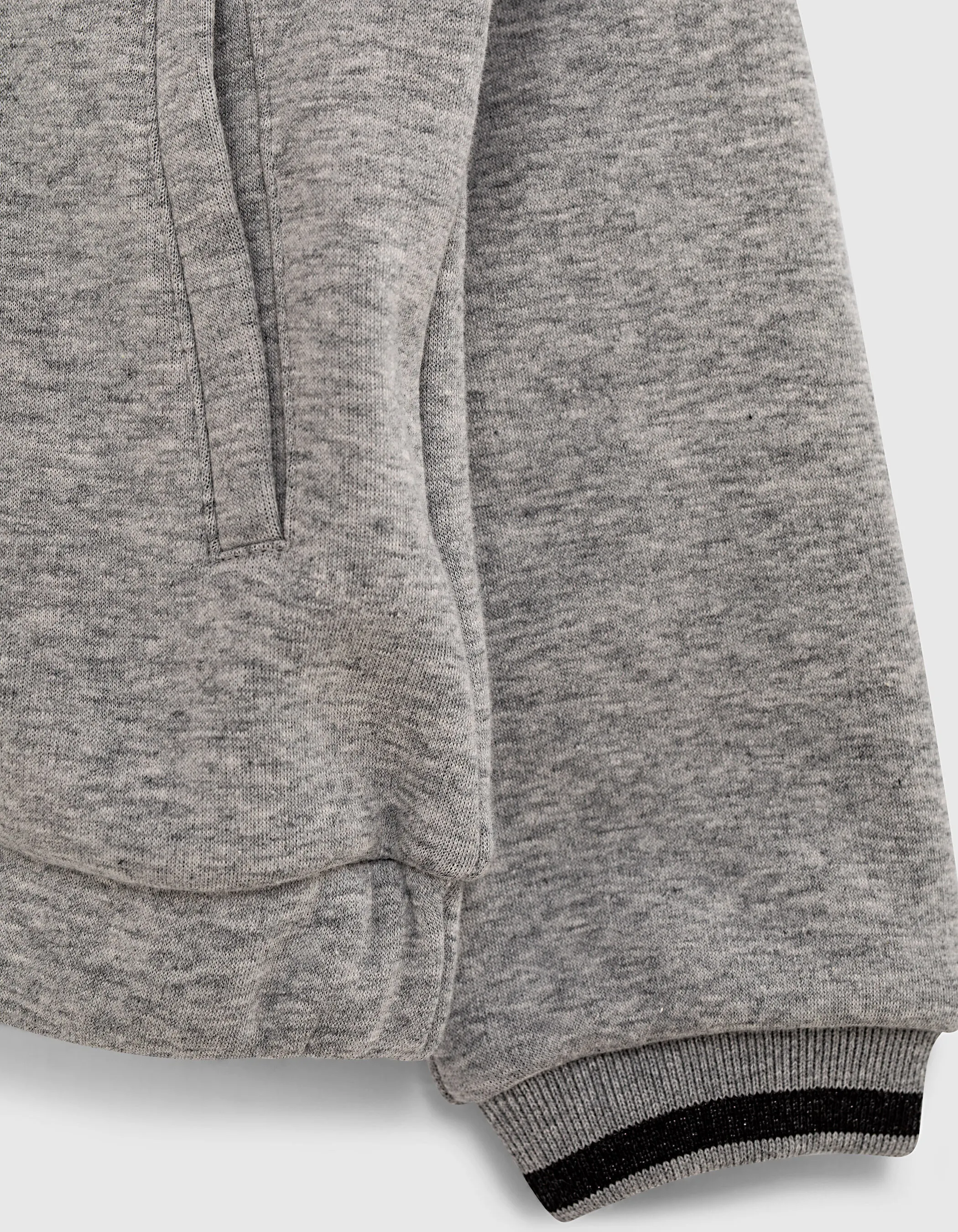 Cardigan gris chiné foncé à décor-boutons fille