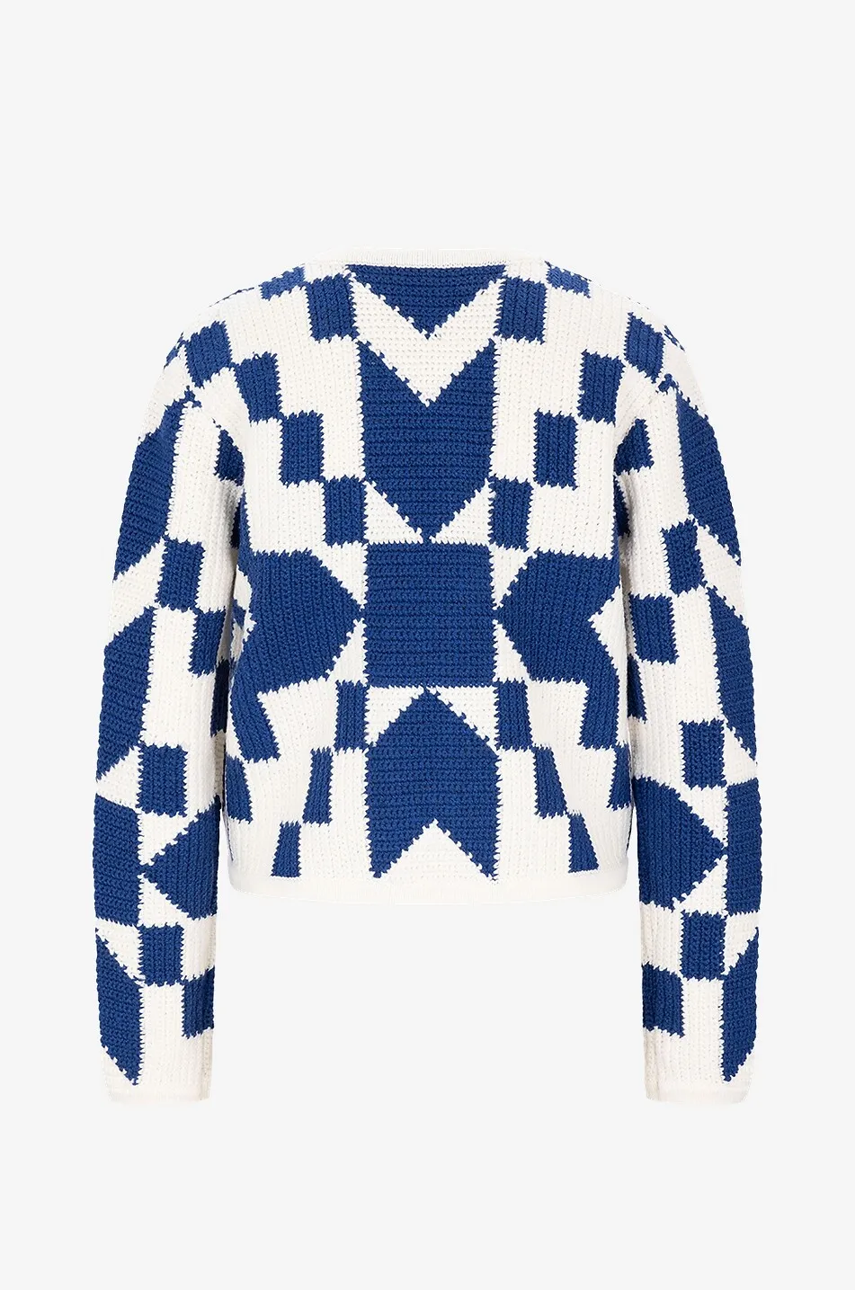 Cardigan jacquard en laine mérinos Anais