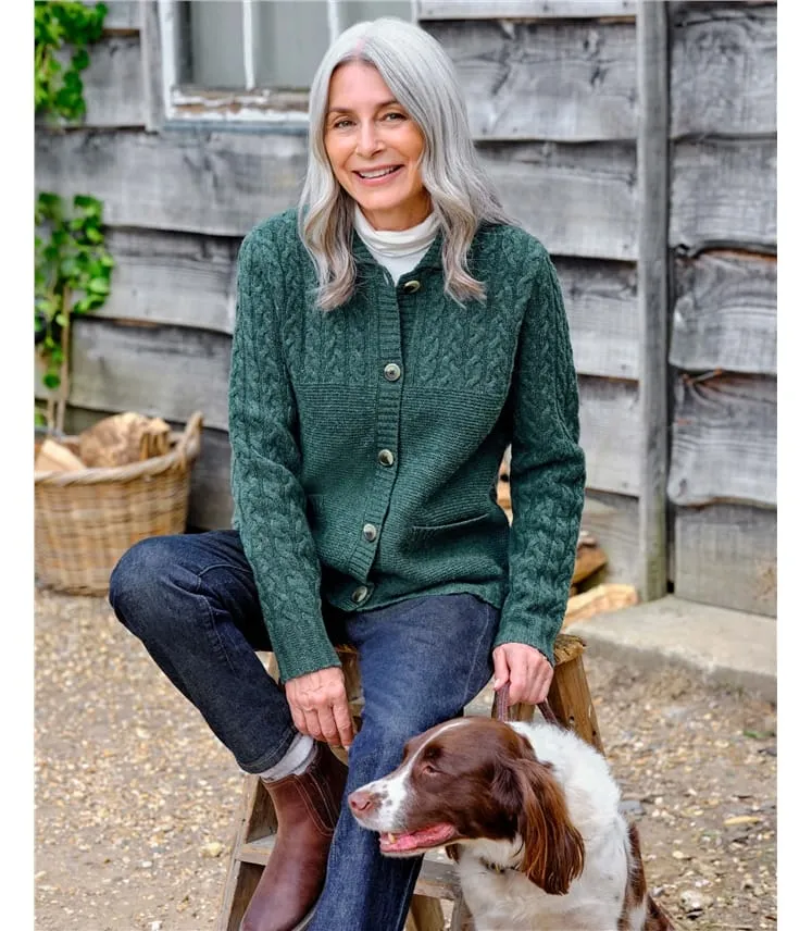 Cardigan point mousse - Femme - Pur Laine d'Agneau