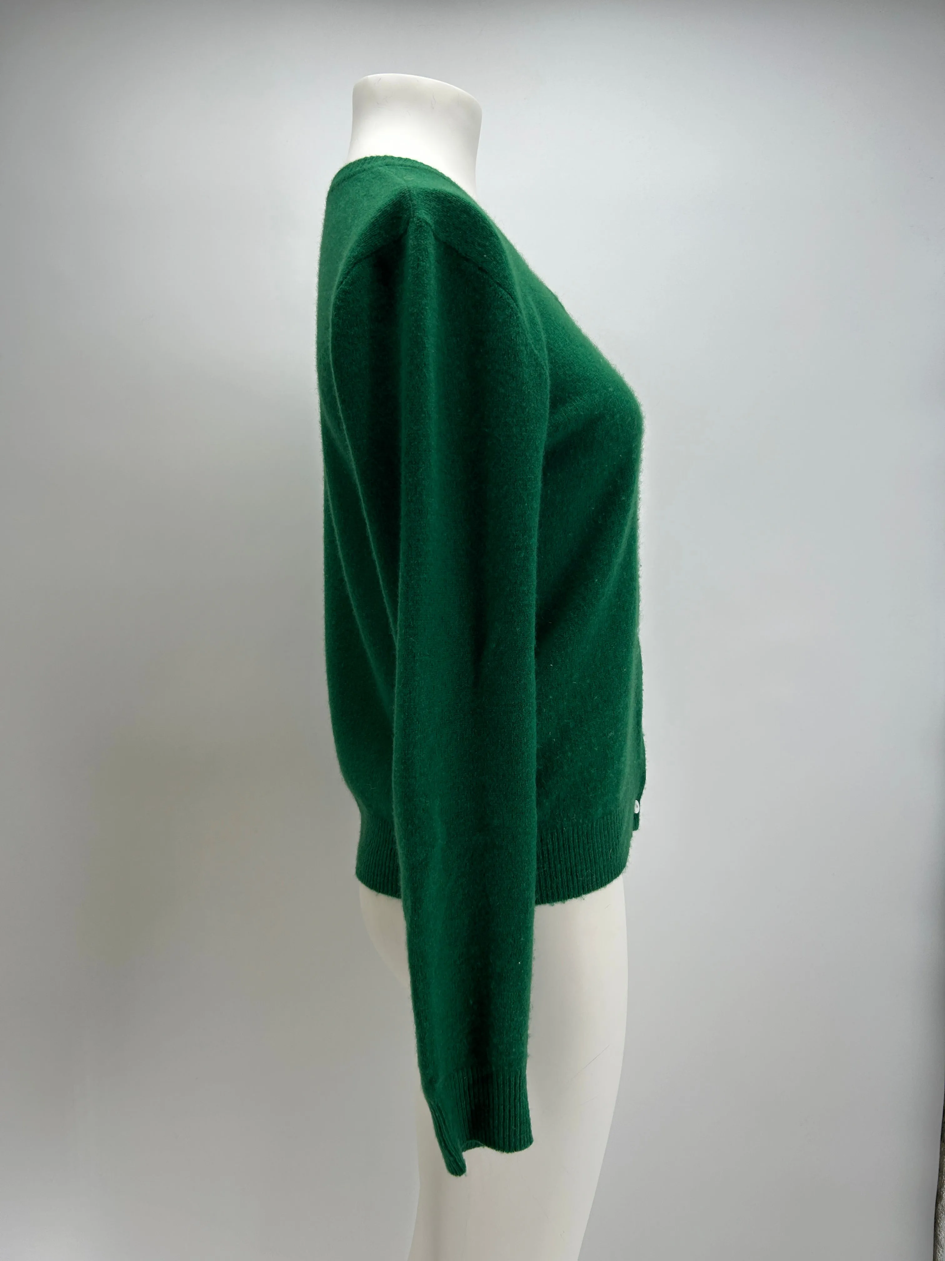 Cardigan vert en cachemire