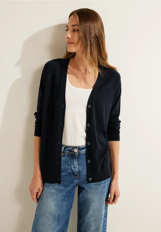 CECIL Cardigan avec patte de boutonnage 