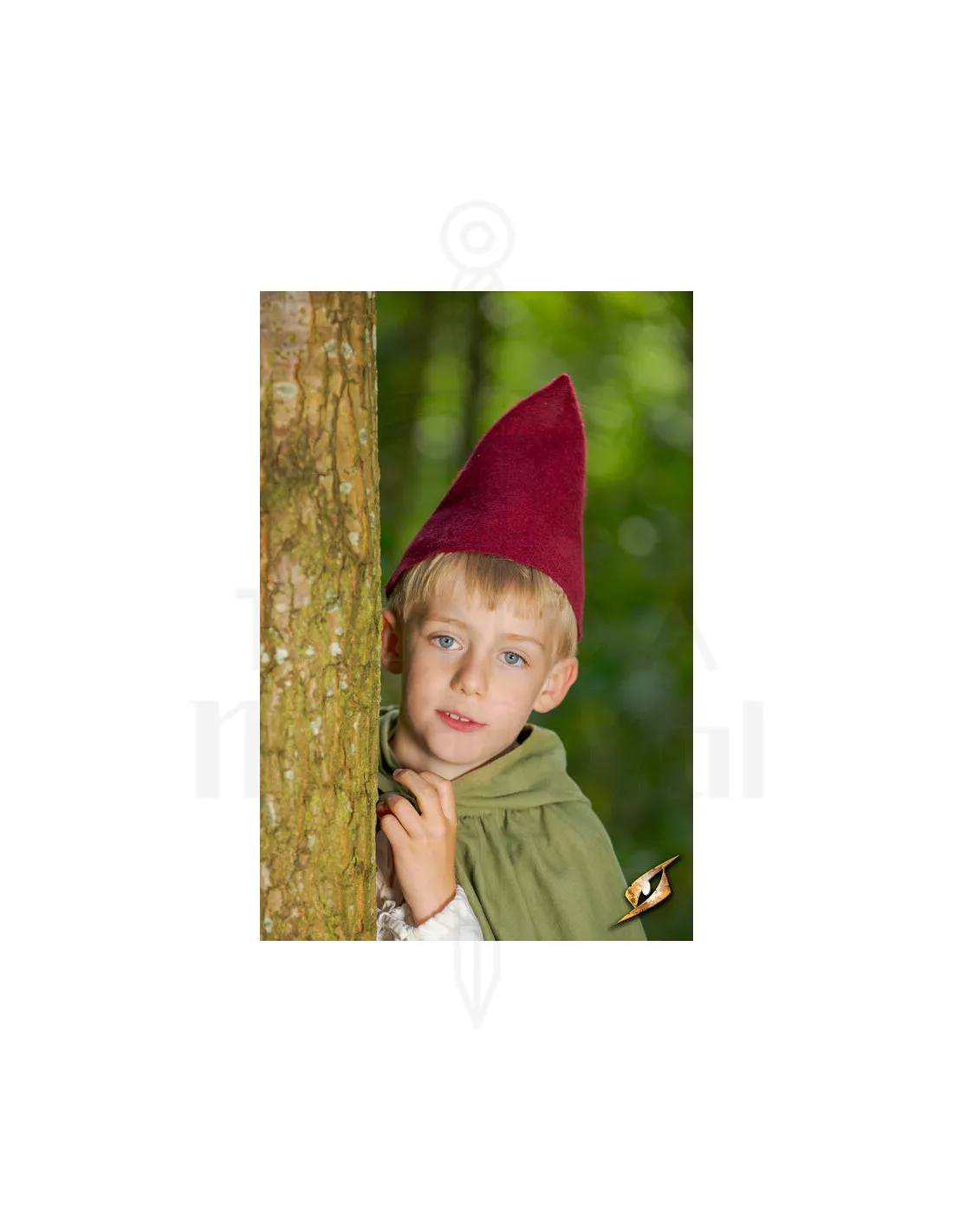 Chapeau Fantasy Gnome, laine rouge ⚔️ Boutique Épées