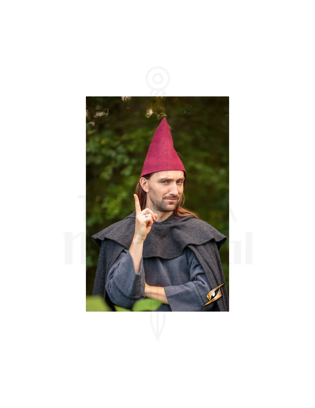 Chapeau Fantasy Gnome, laine rouge ⚔️ Boutique Épées