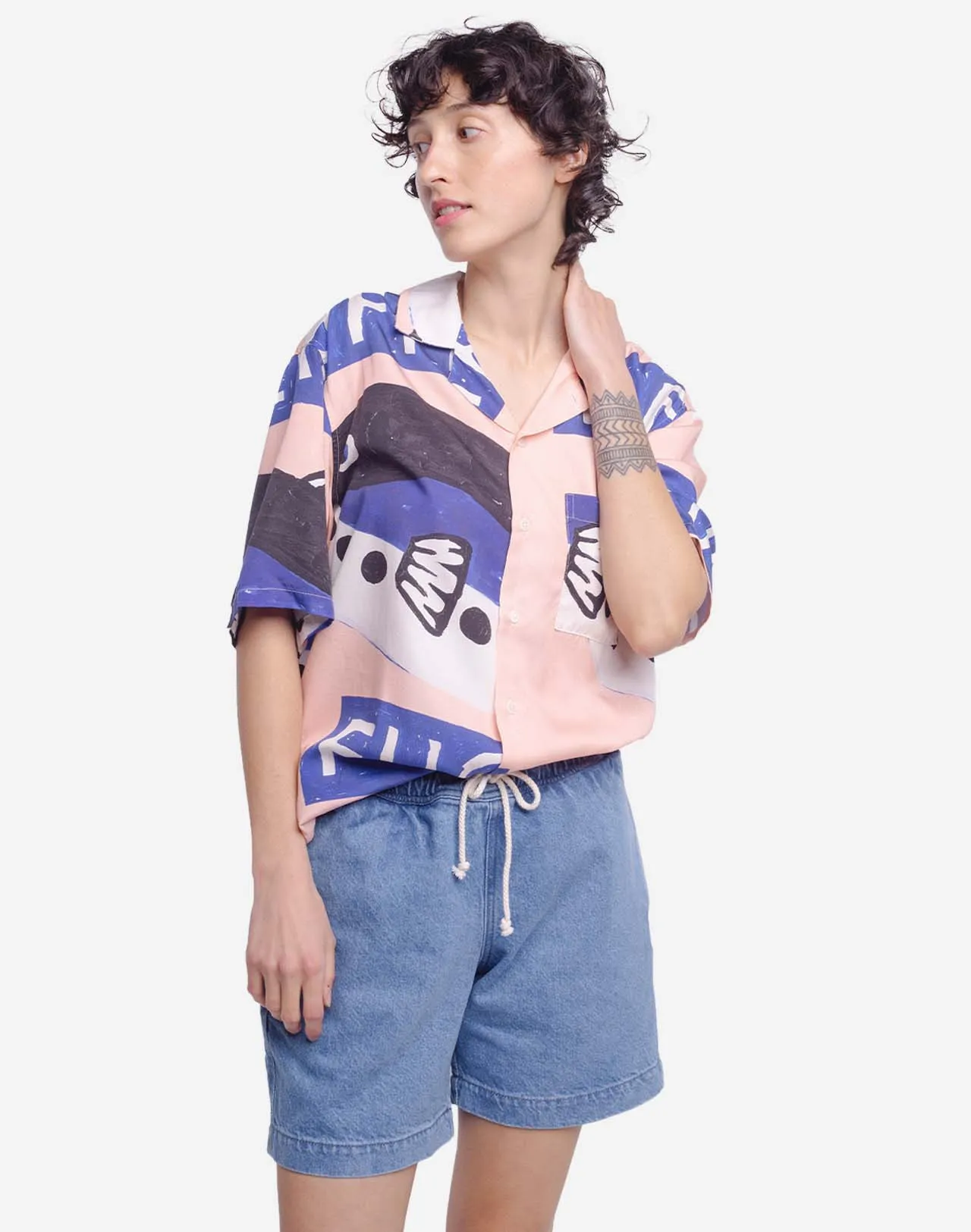 Chemisette Aloha Eugo Taille XL Couleurs Rose Pastel