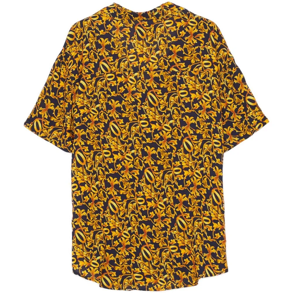 Chemisette large baroque bleu jaune