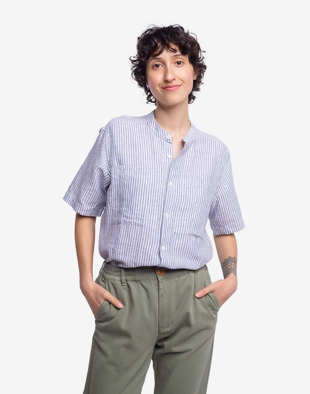 Chemisette Shankar Taille L Couleurs Bleu Gris