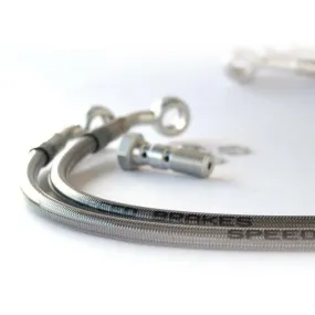 Durite de frein avant d'aviation SPEEDBRAKES carbone/raccord rouge Yamaha SRX 600