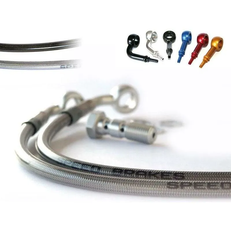 Durite de frein avant d'aviation SPEEDBRAKES carbone/raccord titane Yamaha XJ 900 S DIVERSION