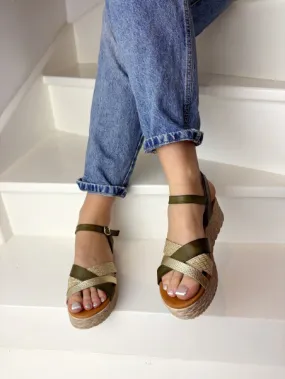 Eva Frutos - Sandales 760 Or/Kaki