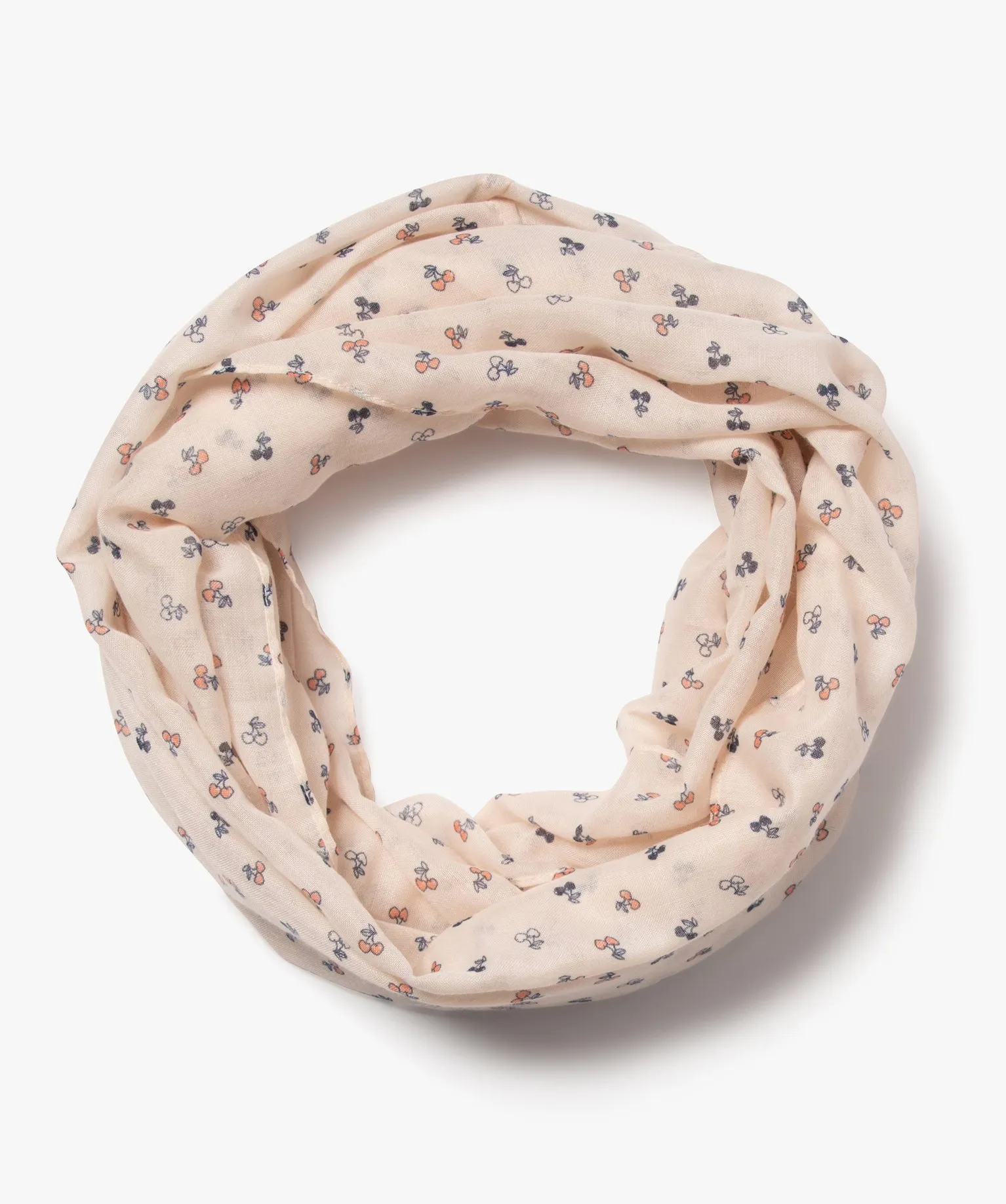 foulard forme snood a motifs cerises fille rose foulards echarpes et gants
