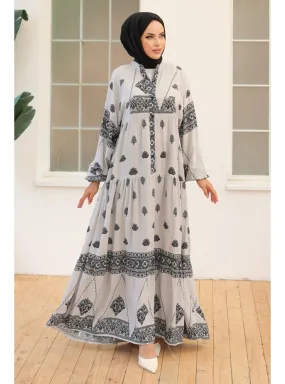 Grey - Modest Dress