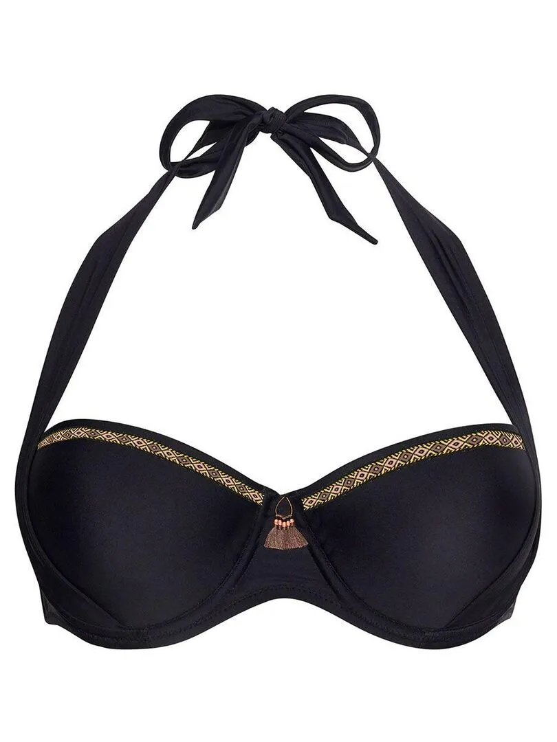 Haut de maillot à armatures PAILLOTE - Brigitte Bardot Bain - Noir