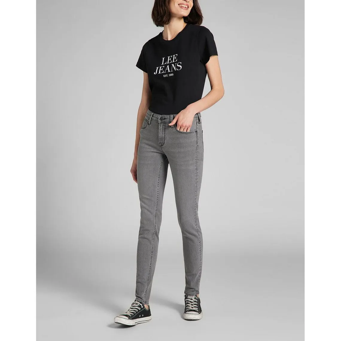 Jean Femme gris clair délavé Scarlett L31 en coton | 3 Suisses