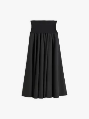 jupe Tabou en toile de laine noir