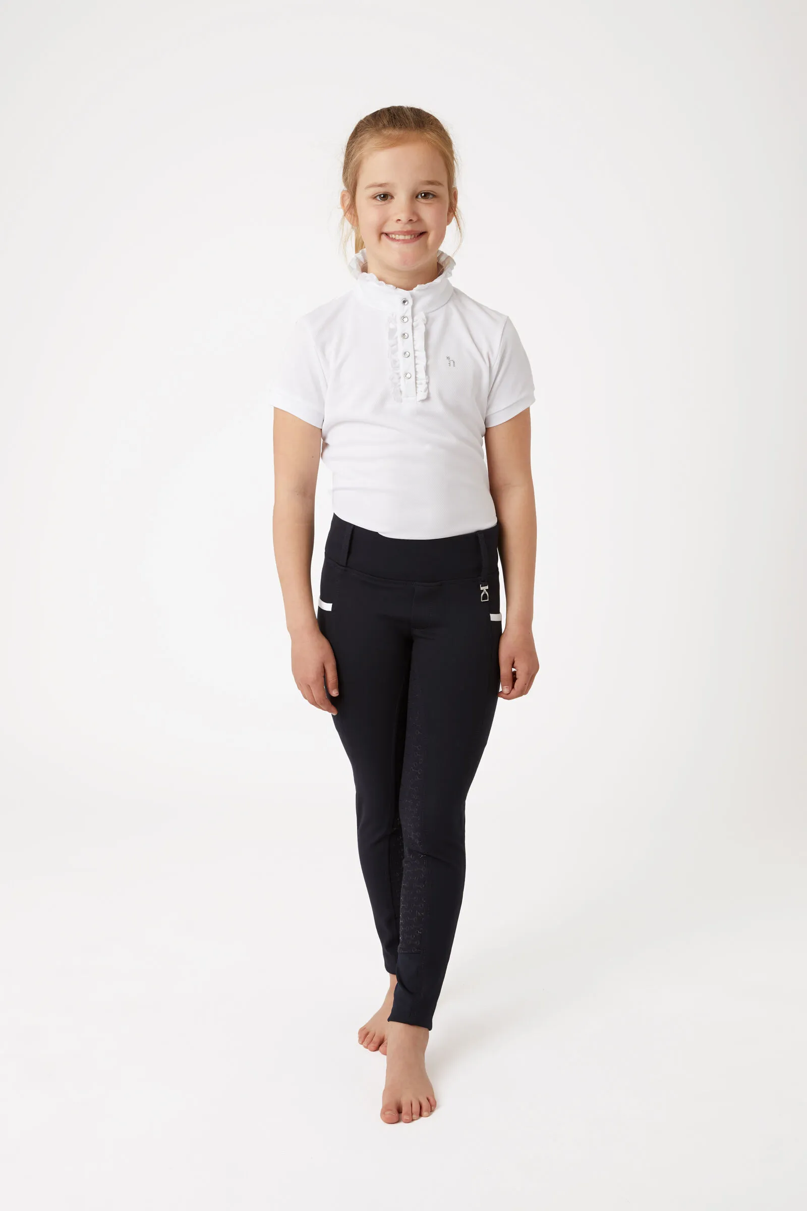 Leggings d'équitation taille haute silicone enfant Horze