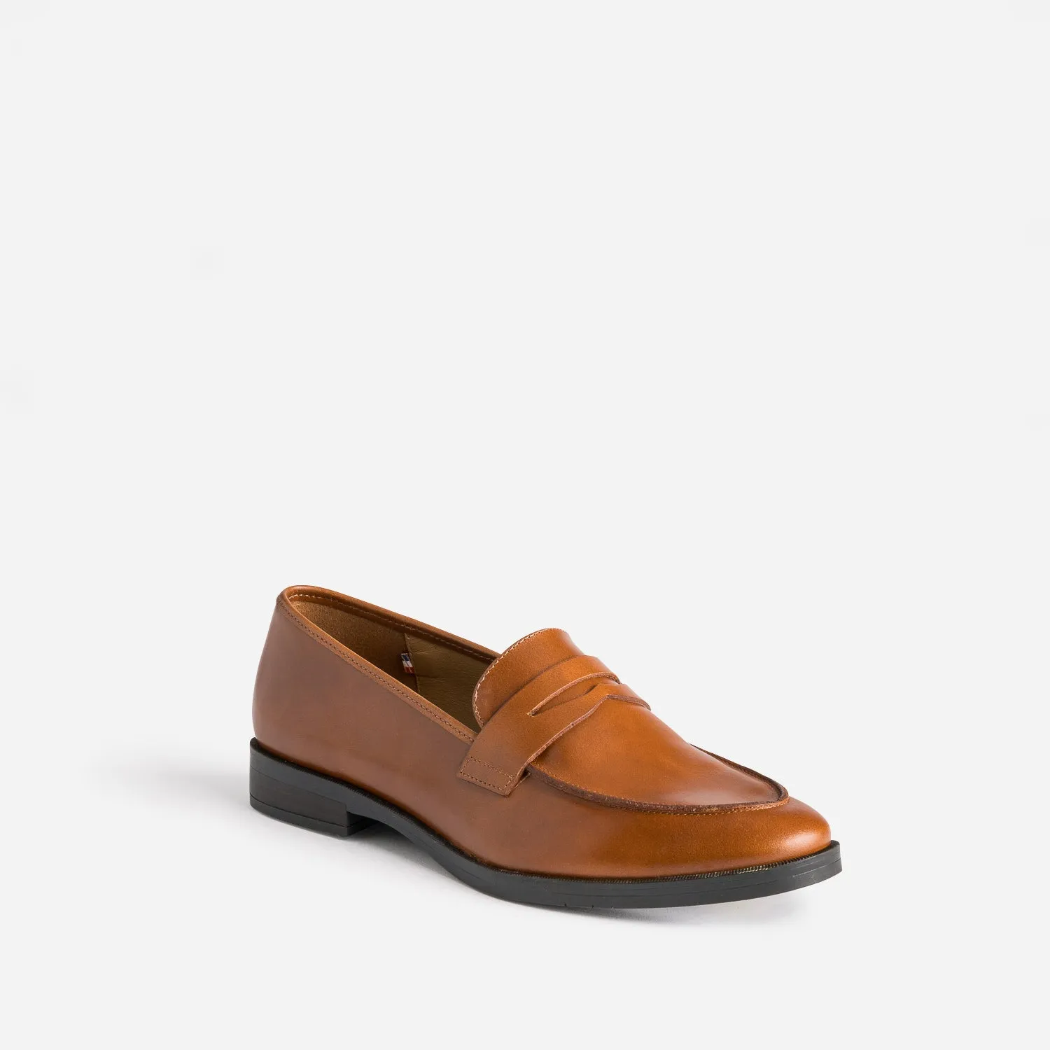 Mocassin ERAM FLEX camel en cuir  - Mocassins / Slippers Femme | ERAM