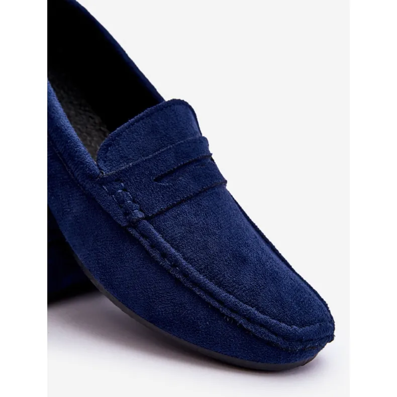 Mocassins en daim pour hommes Bleu marine Mack