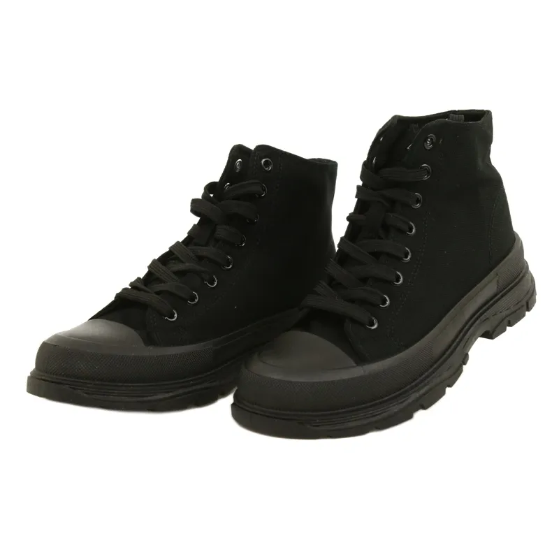 News Baskets montantes noires 21SP02-1050 le noir