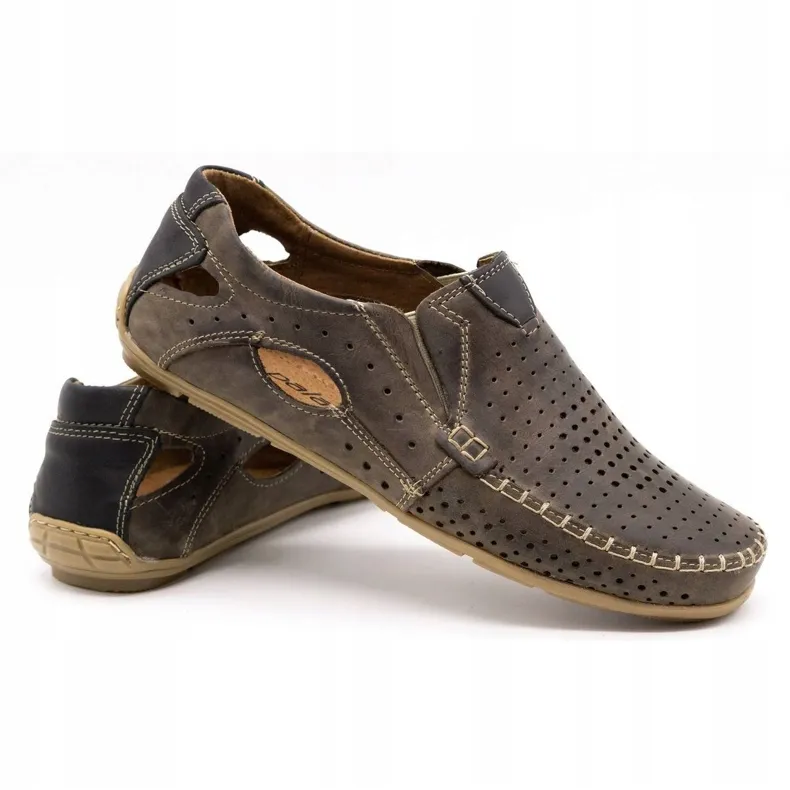 Olivier Chaussures homme mocassins 901 marron d'été brun