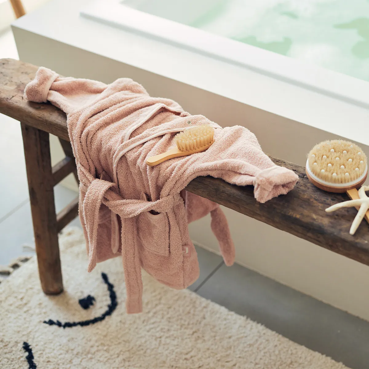 Peignoir de Bain Pale Pink - 1/2 Ans