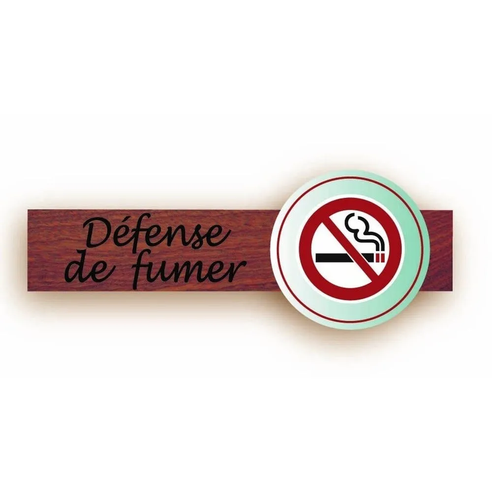 Plaque en bois exotique / pvc duosign extincteur