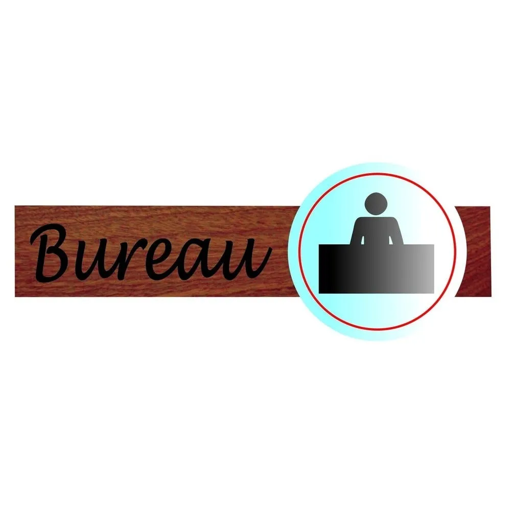 Plaque en bois exotique / pvc duosign extincteur