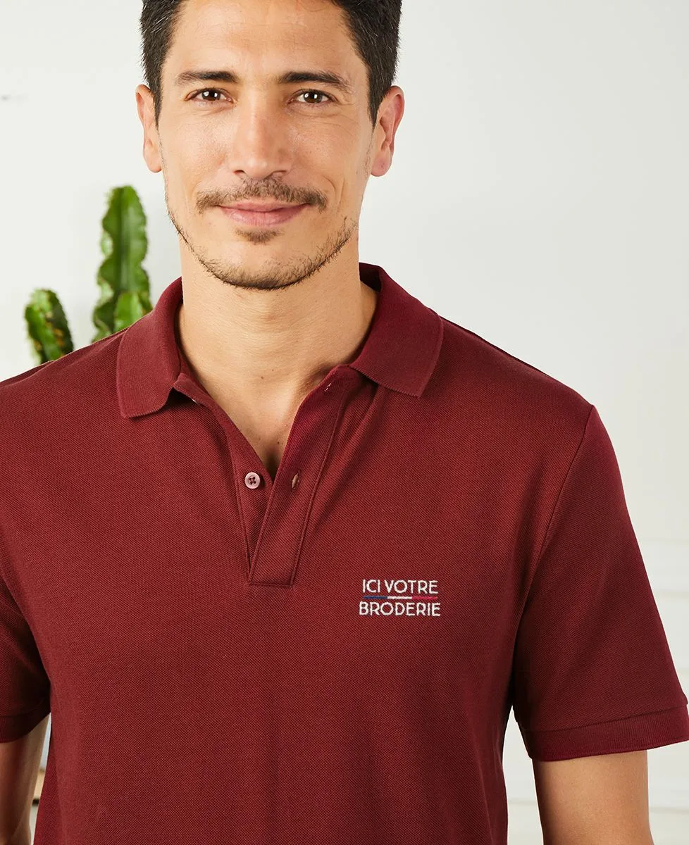 Polo homme Tricolore brodé personnalisé