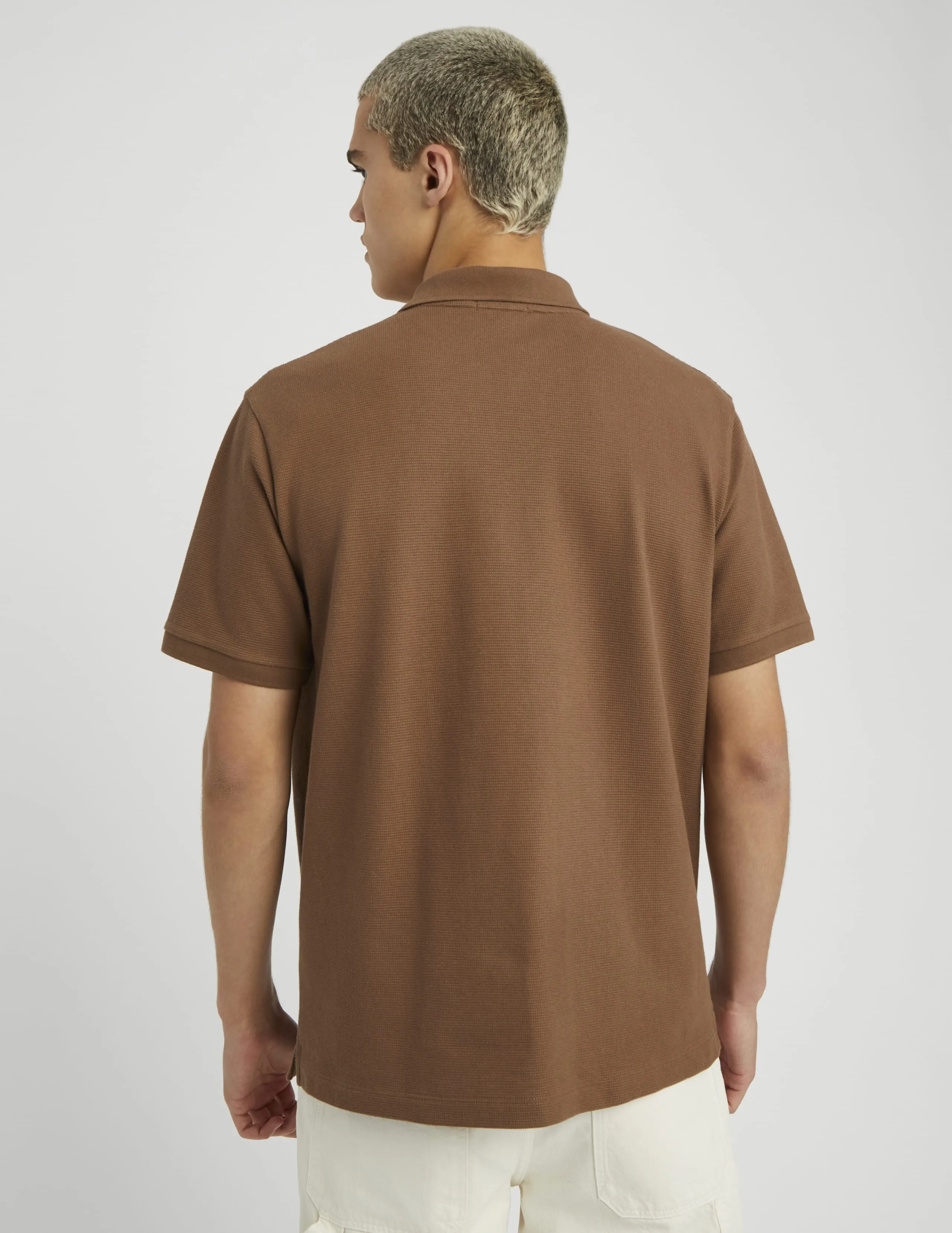 Polo matière fantaisie