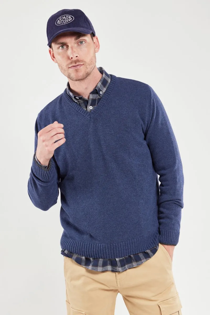 Pull col V - laine