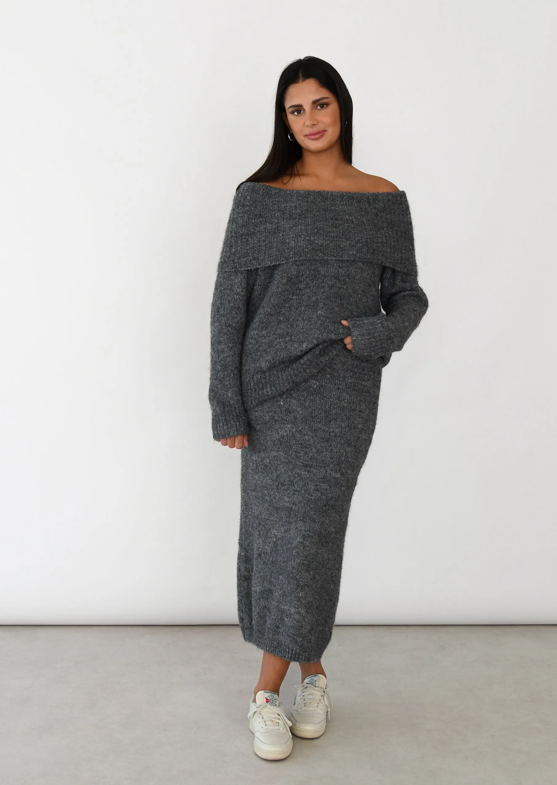 Pull maille épaules dénudées