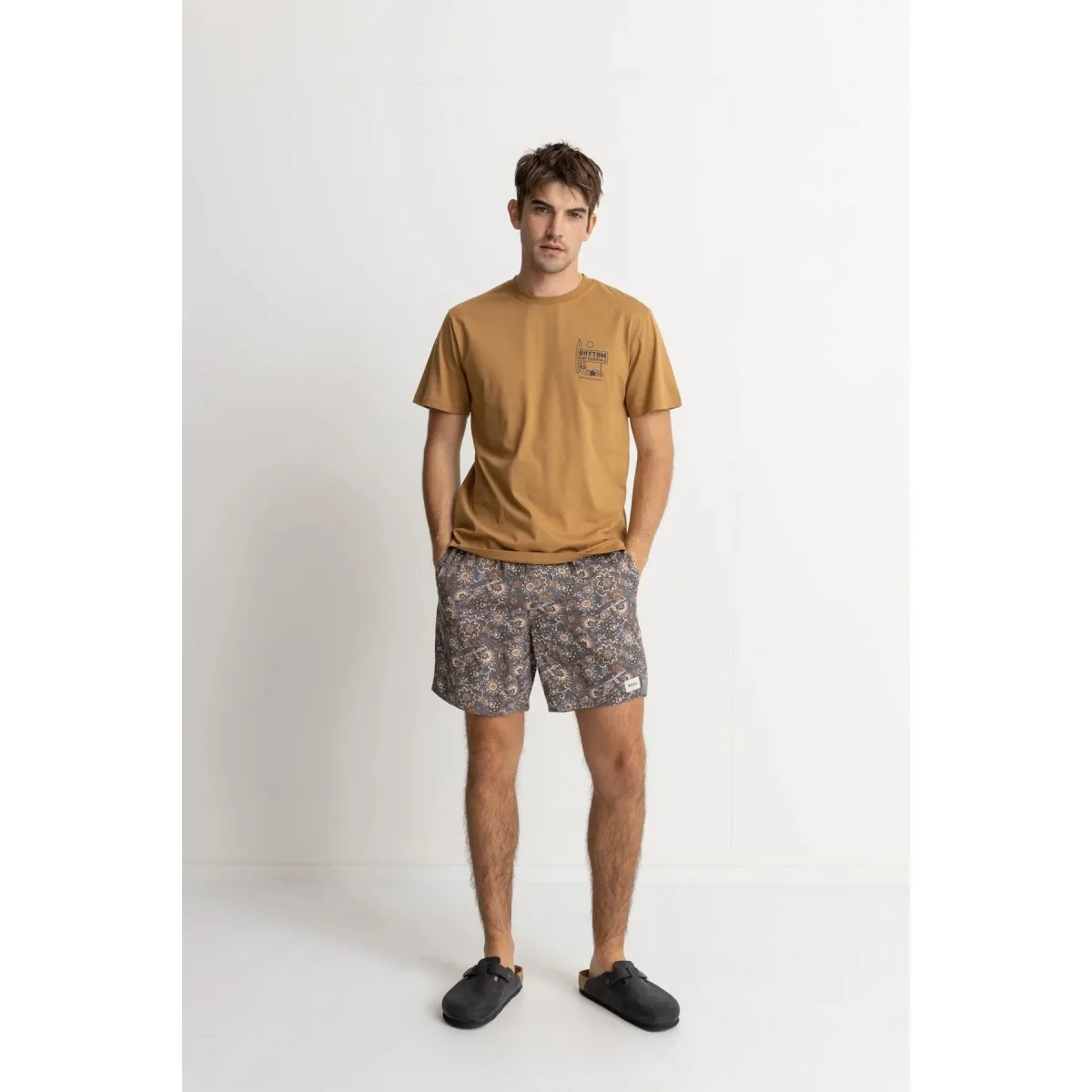 Rhythm - T-shirt camel imprimé