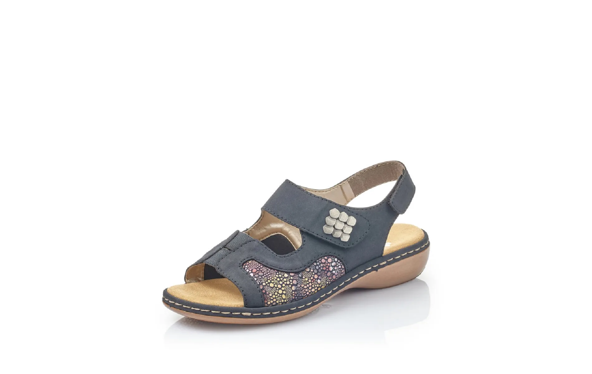 Rieker nu pieds et sandales 65989 14 bleu