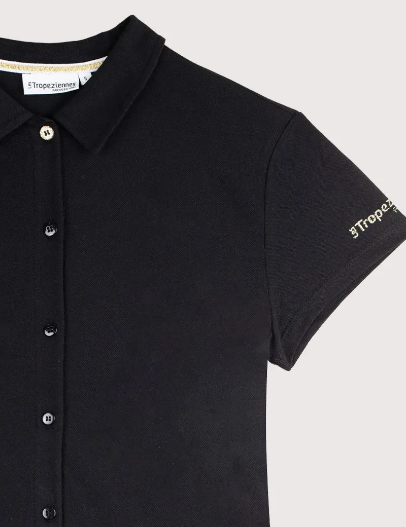 Robe Polo Courte Trio Noire