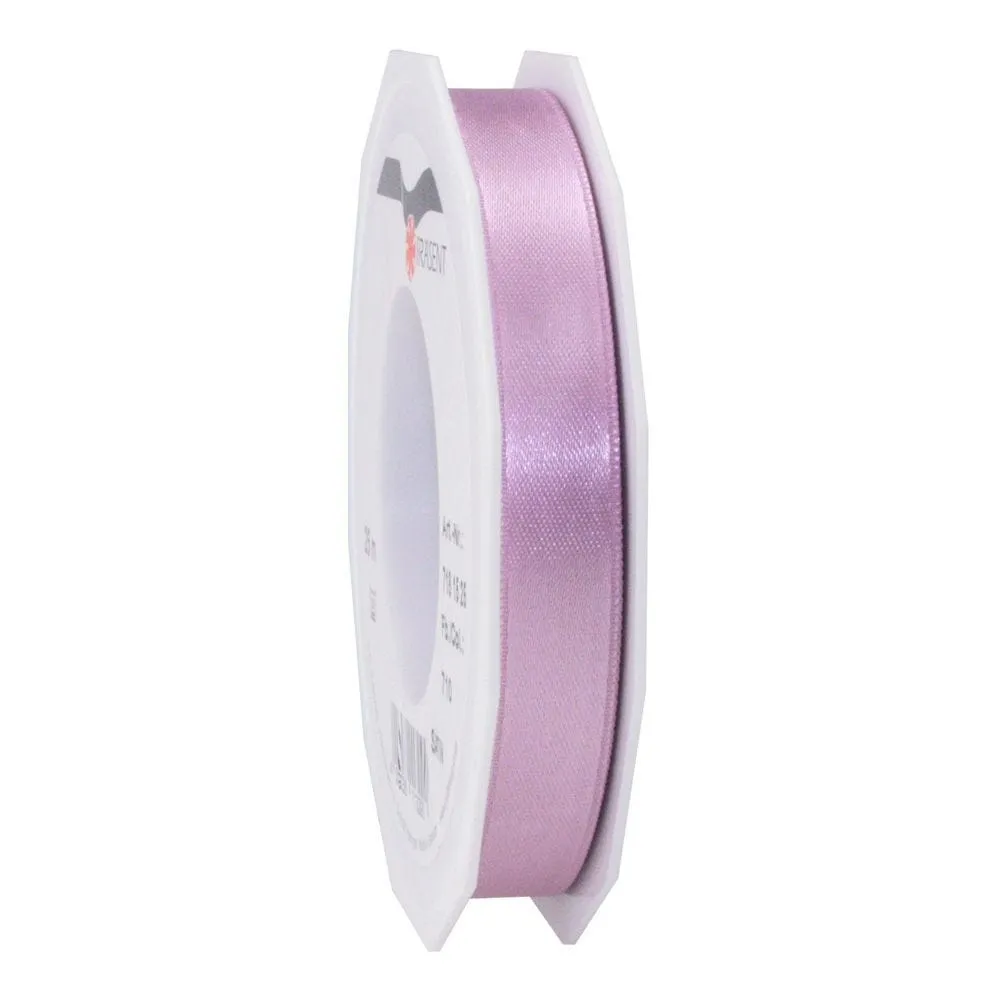 Ruban satin avec surpiqures mauve