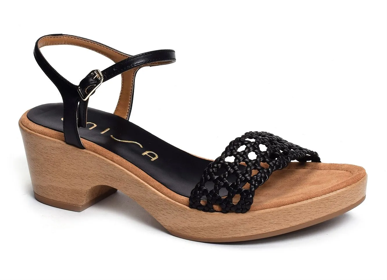 sandales a talon Unisa  Ilobi noir 