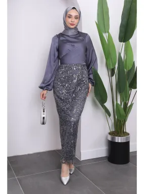 Smoke Color - Unlined - Modest Evening Dress
