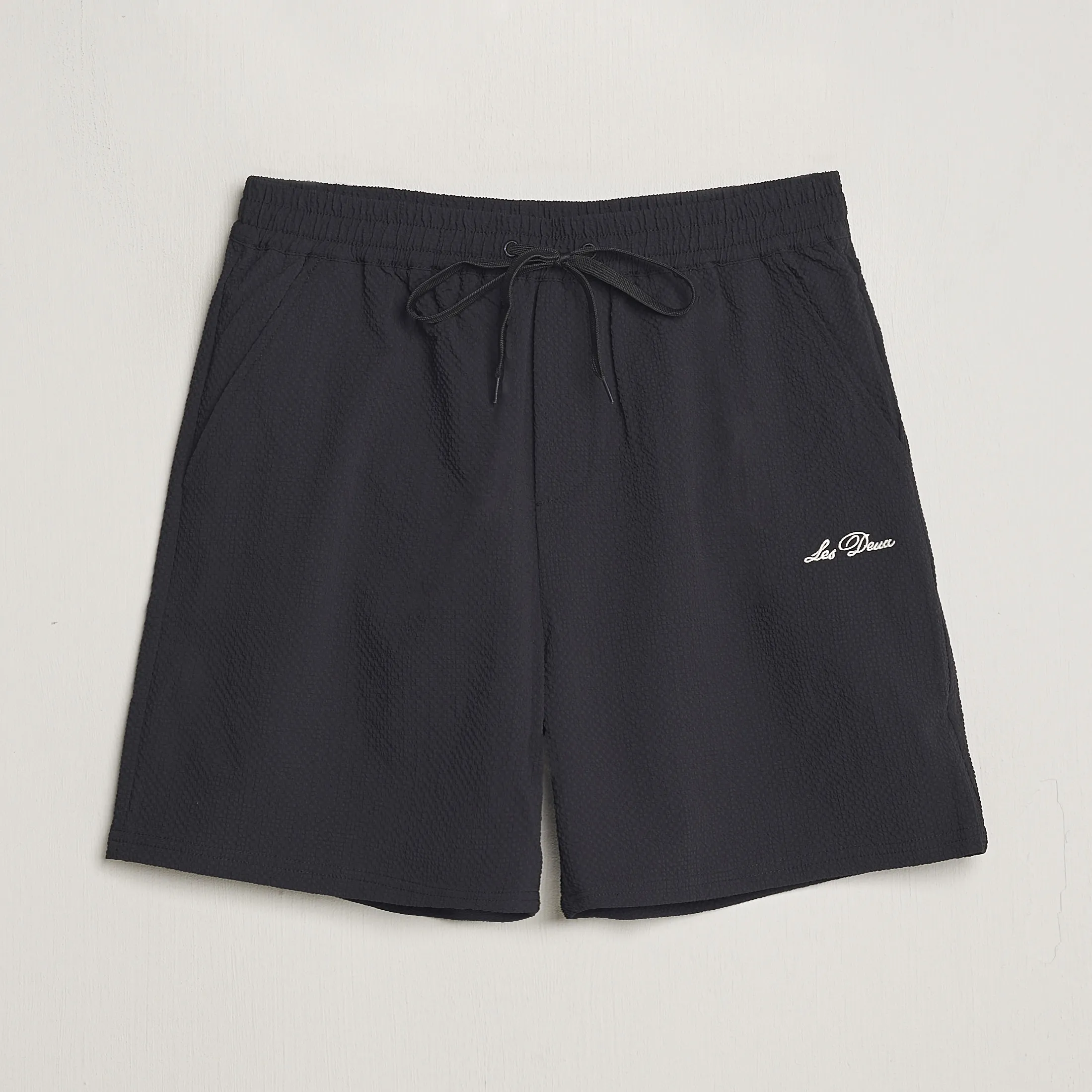 Stan Seersucker Swim Shorts Black