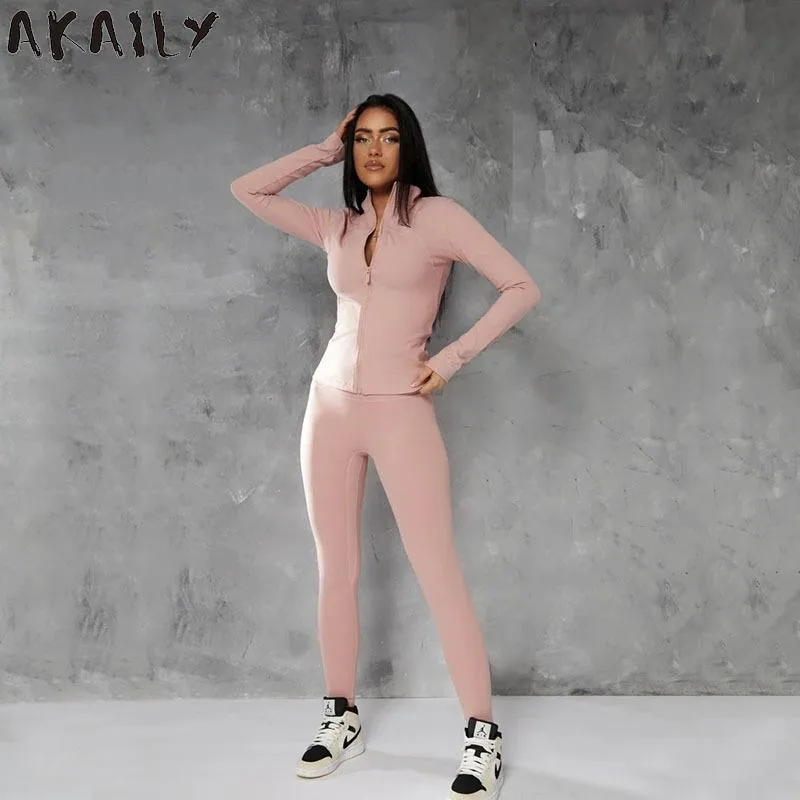 Survêtement à zip 2 pièces pour femme