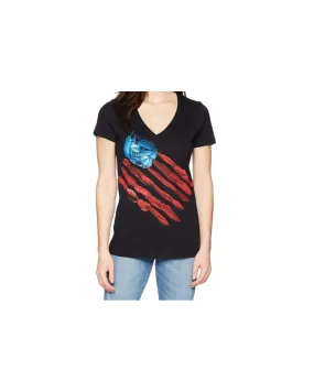 T-SHIRT FEATHER FLAG TEE BLACK FEMME