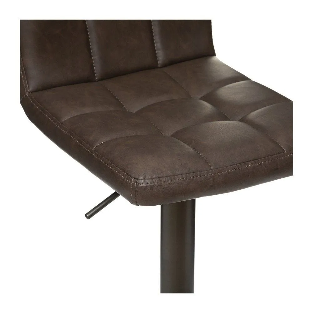 Tabouret chaise de bar ajustable design marron vintage